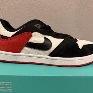 NEW Men’s Nike SB Alleyoop Black, Red, and White Skating Shoes